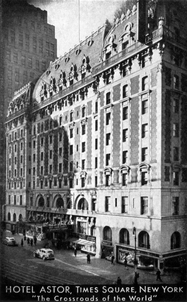 Detail of The Hotel Astor, Times Square, New York by Anonymous