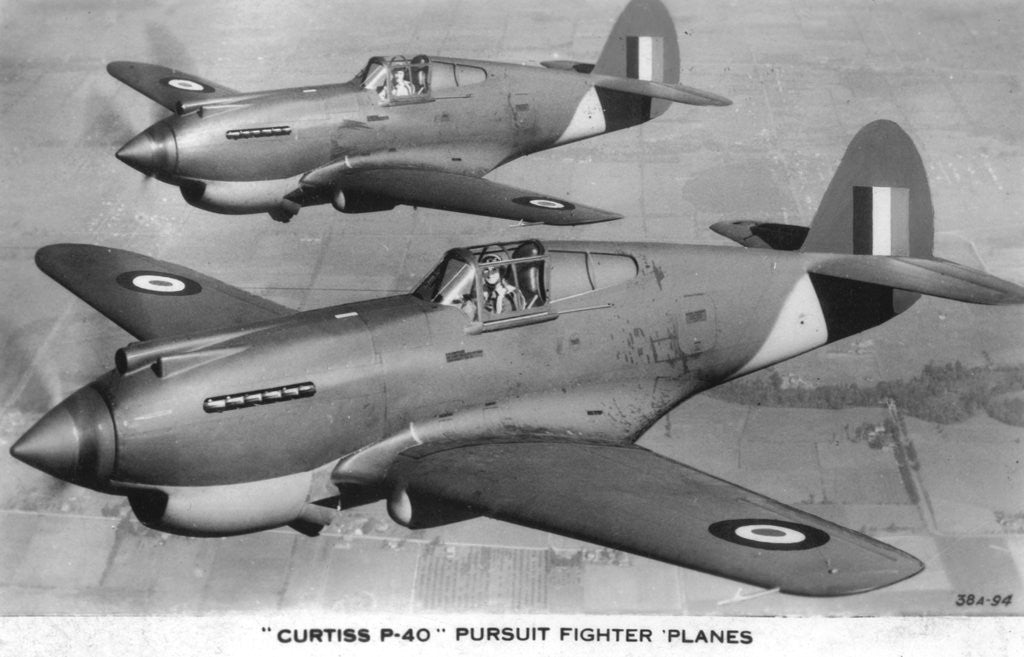 Detail of Curtiss P-40 Pursuit Fighter Planes by Anonymous