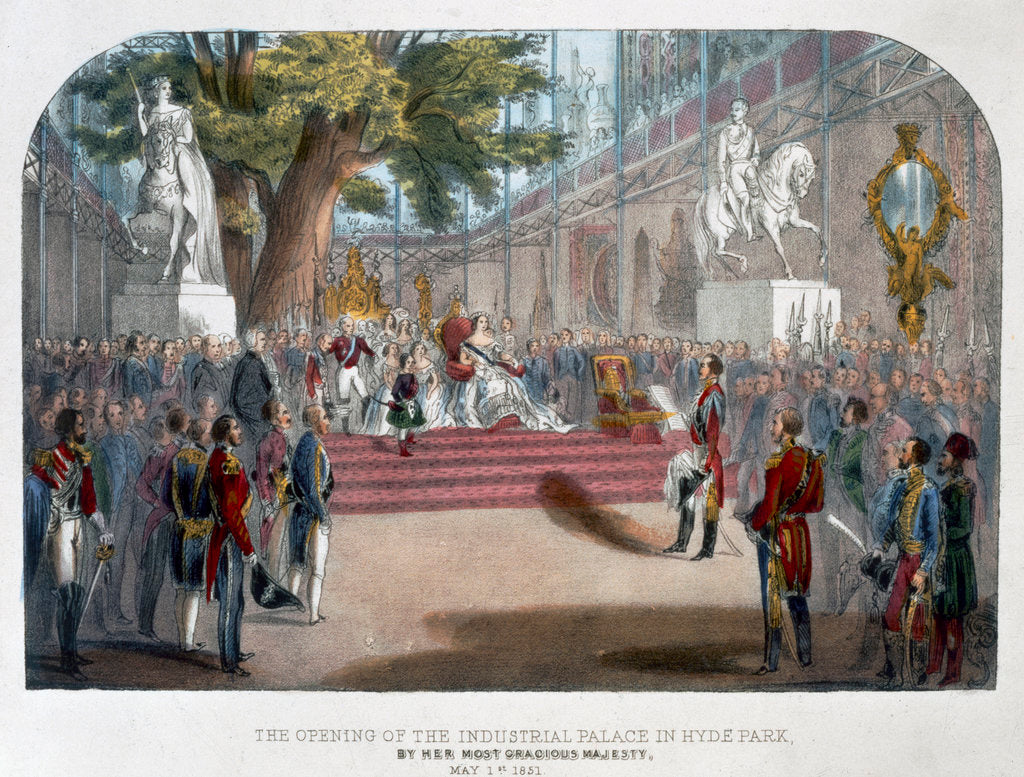 Detail of The opening by Queen Victoria of the Industrial Palace in Hyde Park by Anonymous