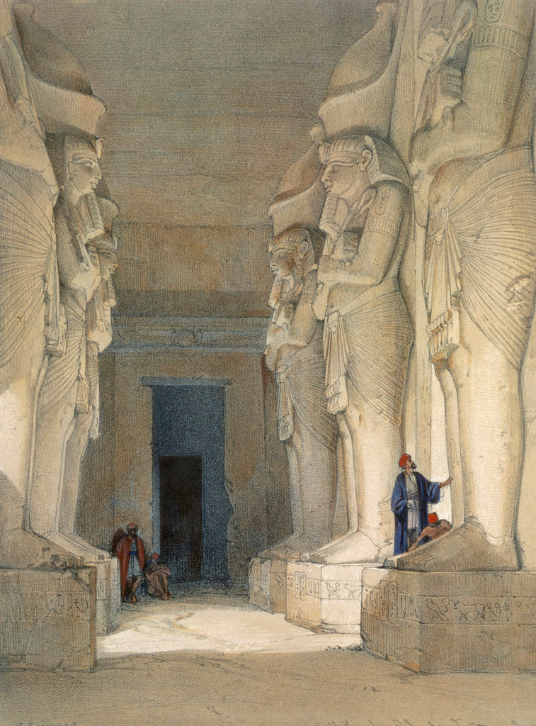 Detail of Excavated temple of Gyrshe by David Roberts