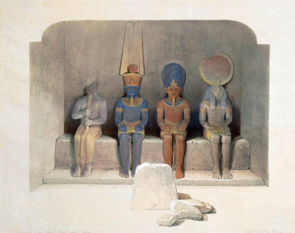 Detail of Sanctury of the Temple of Abu Simbel by David Roberts