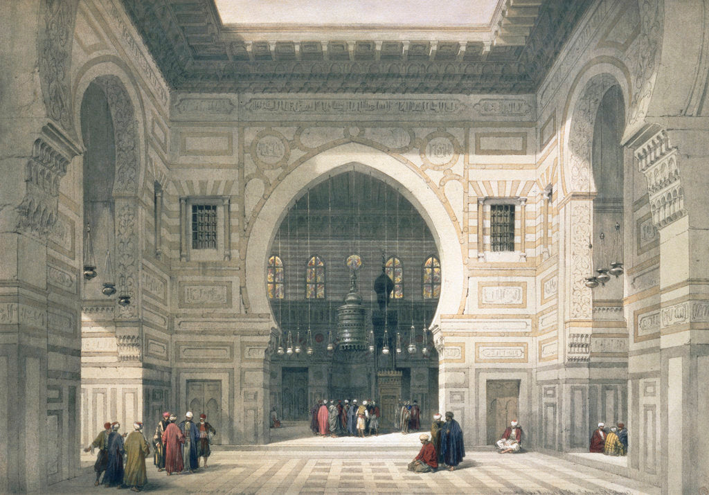 Detail of Interior of the Mosque of Sultan Hassan by David Roberts