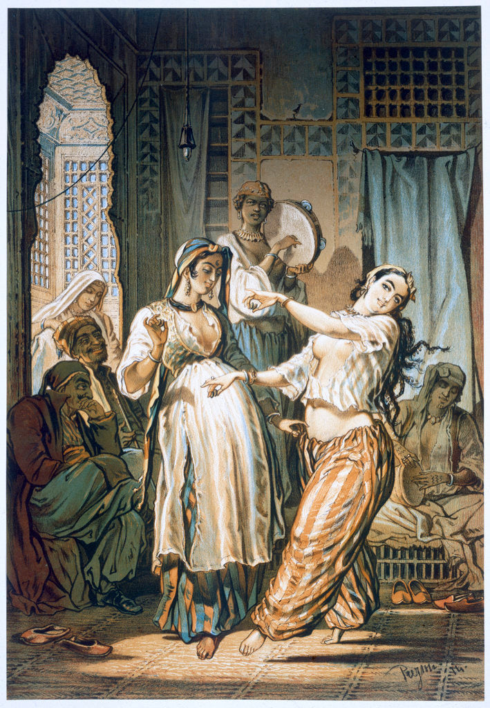 Detail of Egyptian belly dancer by Amadeo Preziosi