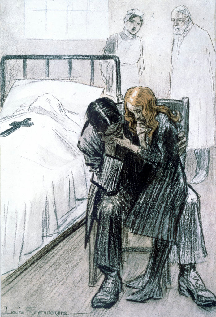 Detail of The Zeppelin Triumph: Casualty of War by Louis Raemaekers