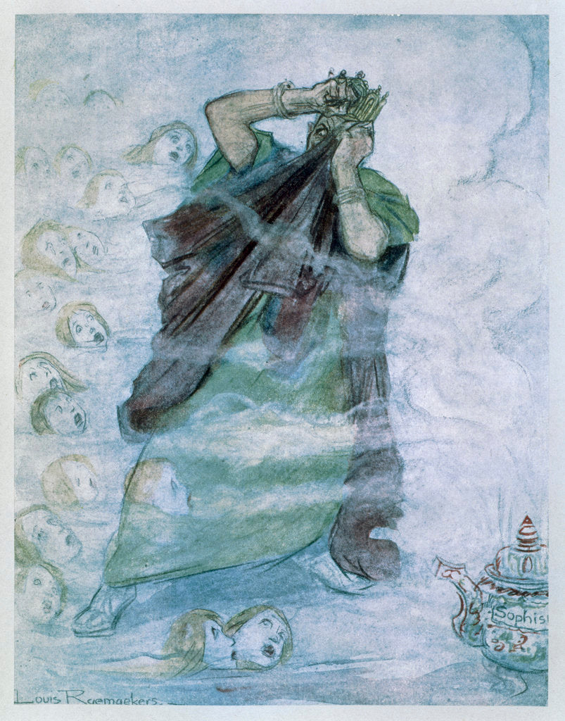 Detail of The Lusitania: Herod's Nightmare, 1915. Are They Crying 'Mother' or 'Murder'? by Louis Raemaekers