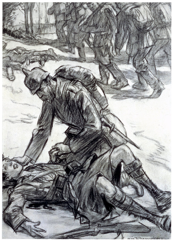 Detail of Is it you, Mother? by Louis Raemaekers