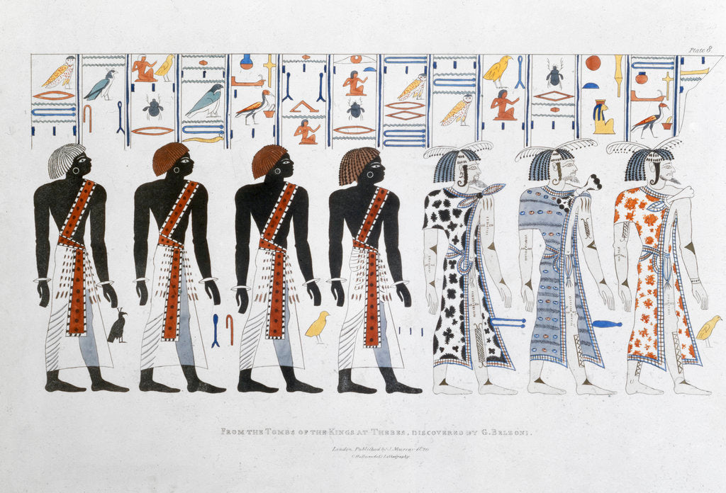 Detail of Hieroglyphics from the Tombs of the Kings at Thebes by Charles Joseph Hullmandel