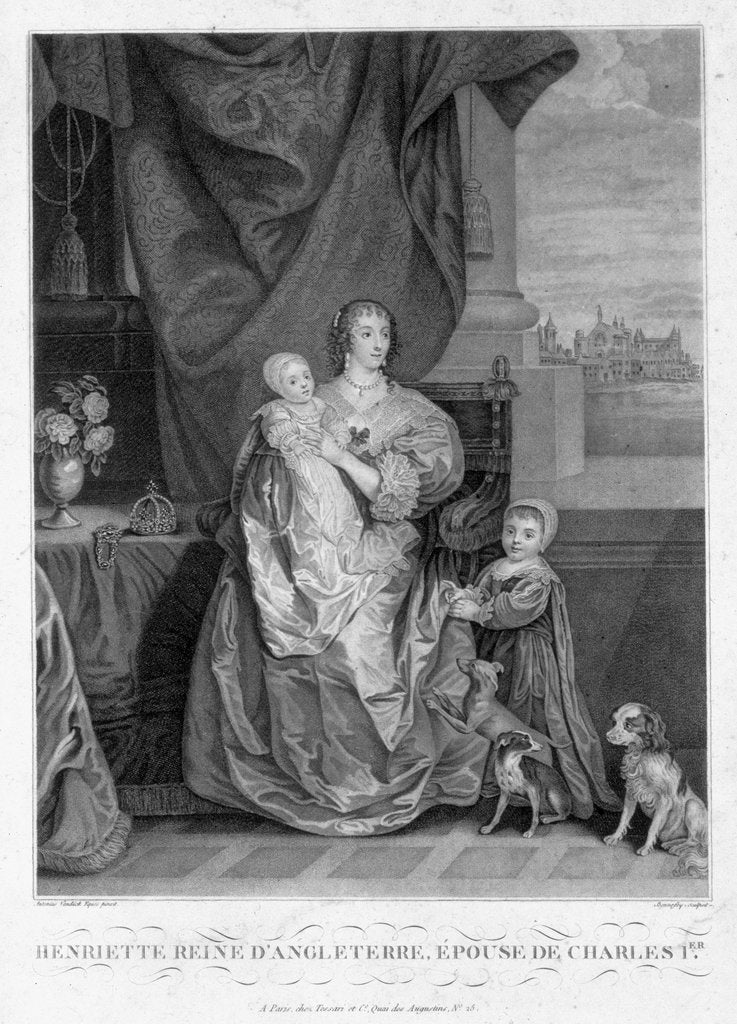 Detail of Henrietta Maria by Henri-Arthur Bonnefoy