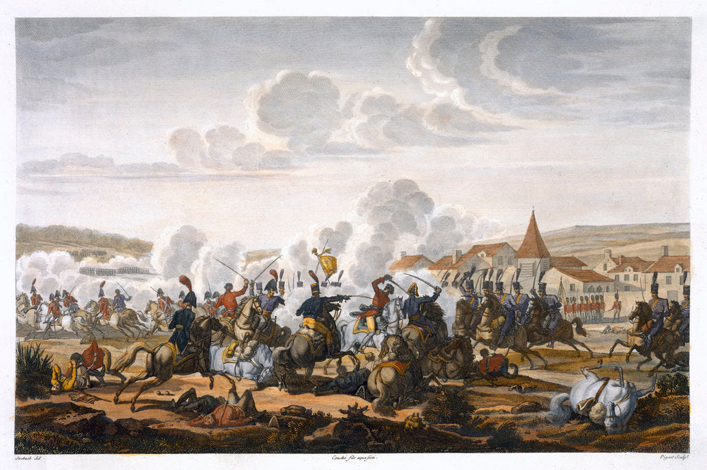 Detail of The Death of Prince Ludwig of Prussia at the Battle of Saalfed by Louis Francois Couche