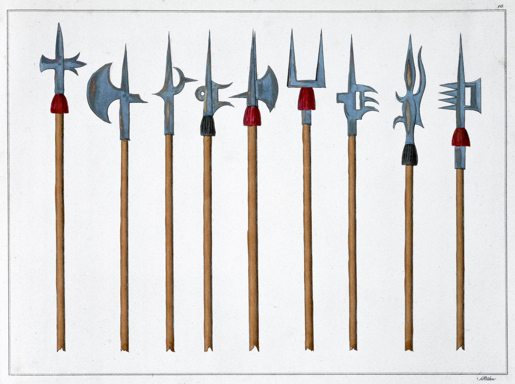 Detail of Lances, spears, halberds and partisanes by Friedrich Martin von Reibisch