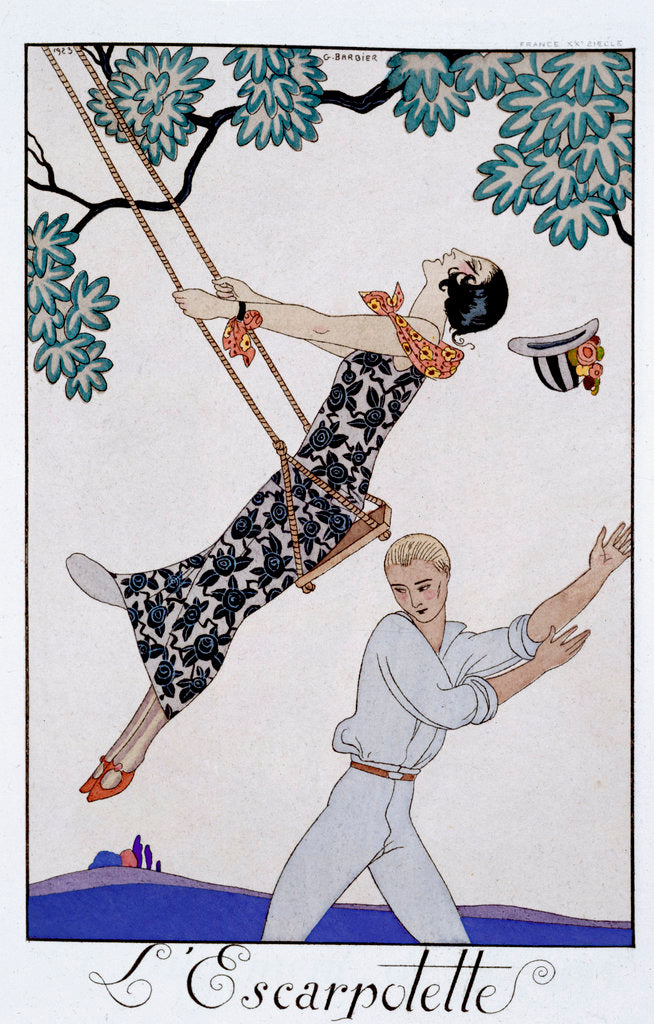 Detail of The Swing by Georges Barbier