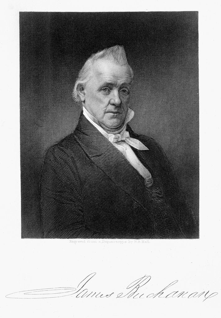 Detail of James Buchanan by Henry Bryan Hall I
