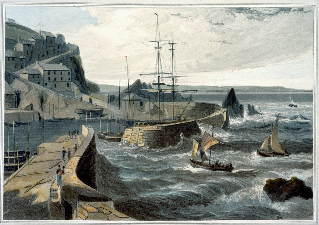 Detail of Mevagissey by William Daniell