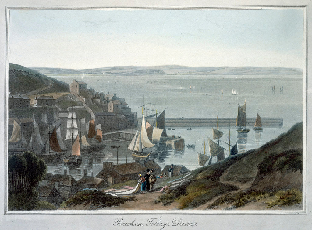 Detail of Brixham by William Daniell