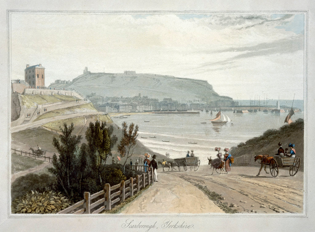 Detail of Scarborough by William Daniell