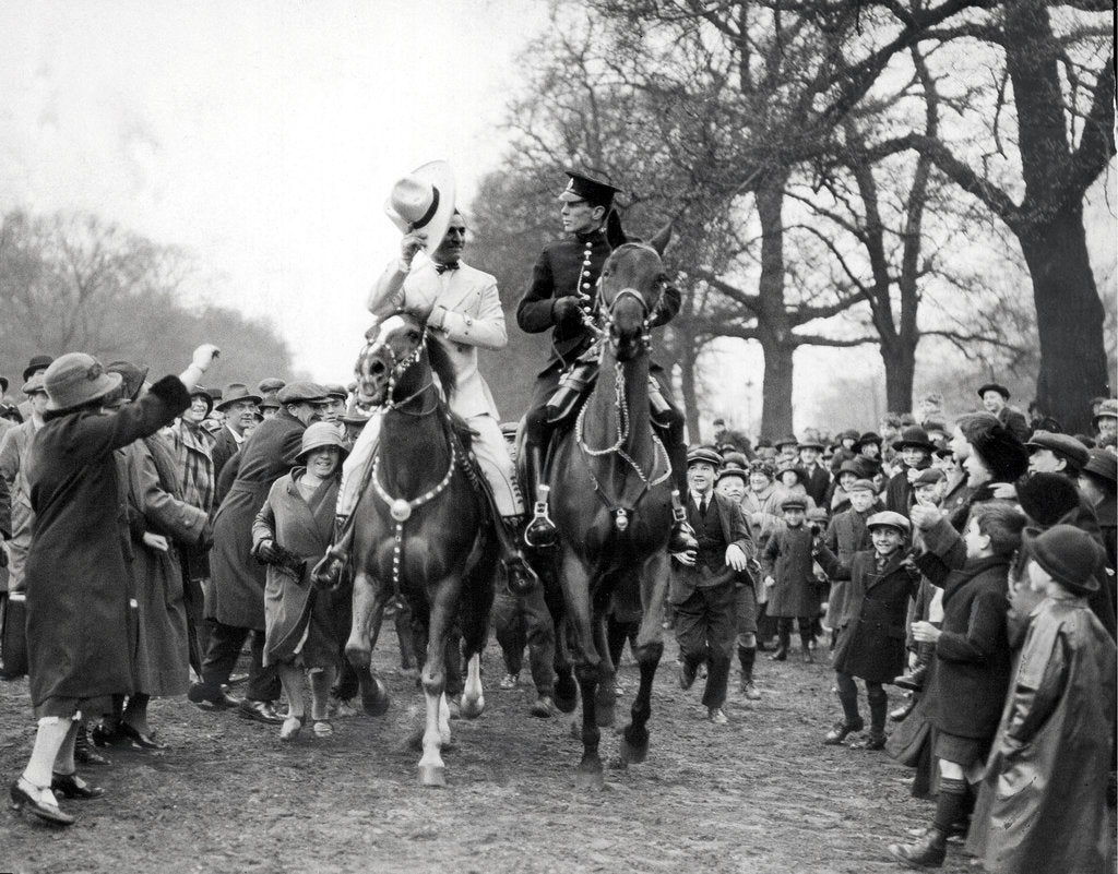 Detail of Tom Mix in Hyde Park by Associated Newspapers