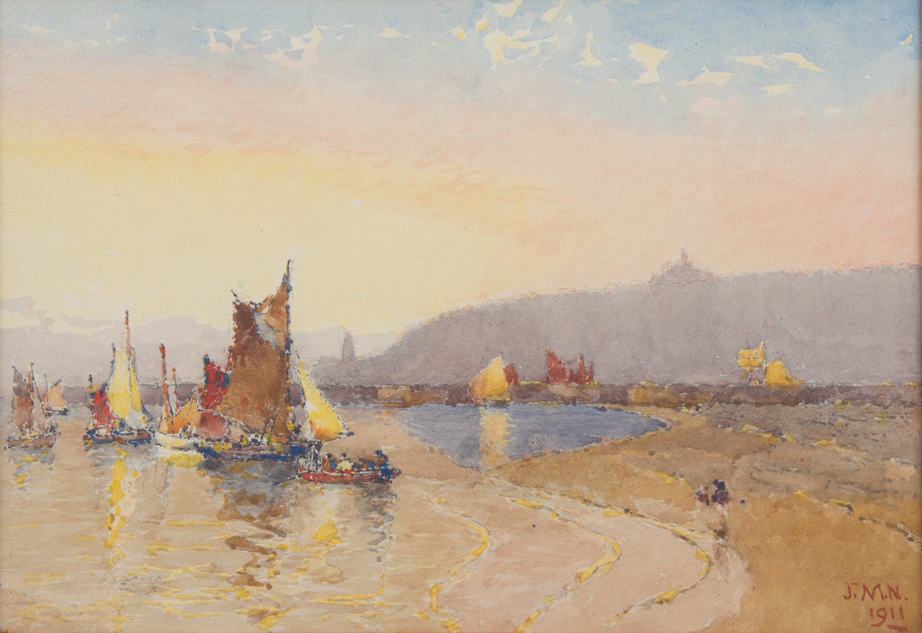 Detail of Douglas Head and Bay by John Miller Nicholson