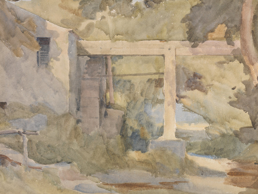 Detail of Mill with Overshot Wheel by Archibald Knox