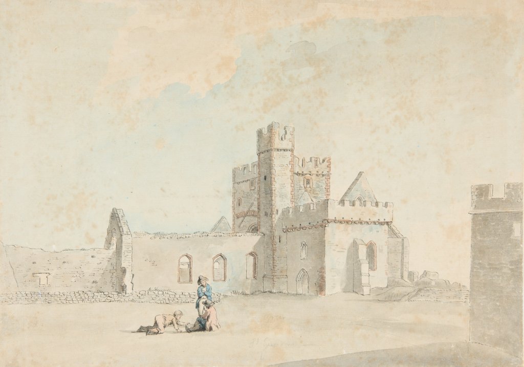 Detail of St Germain's Church, Peel Castle in the Isle of Man by Francis Grose