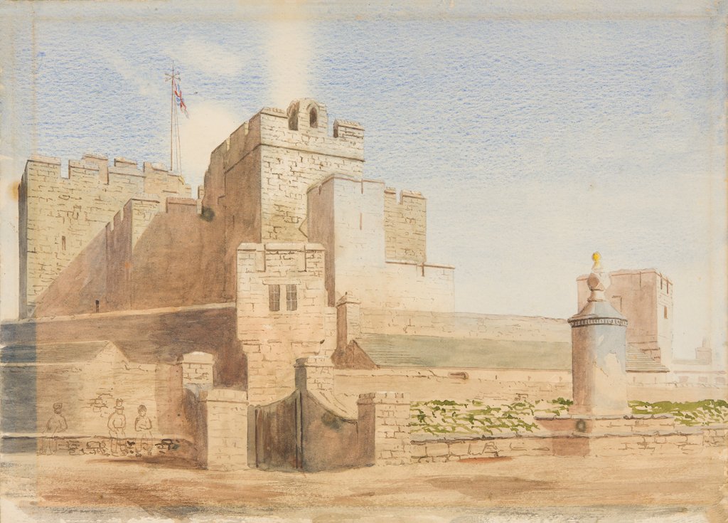 Detail of Castle Rushen by Henry Dryden