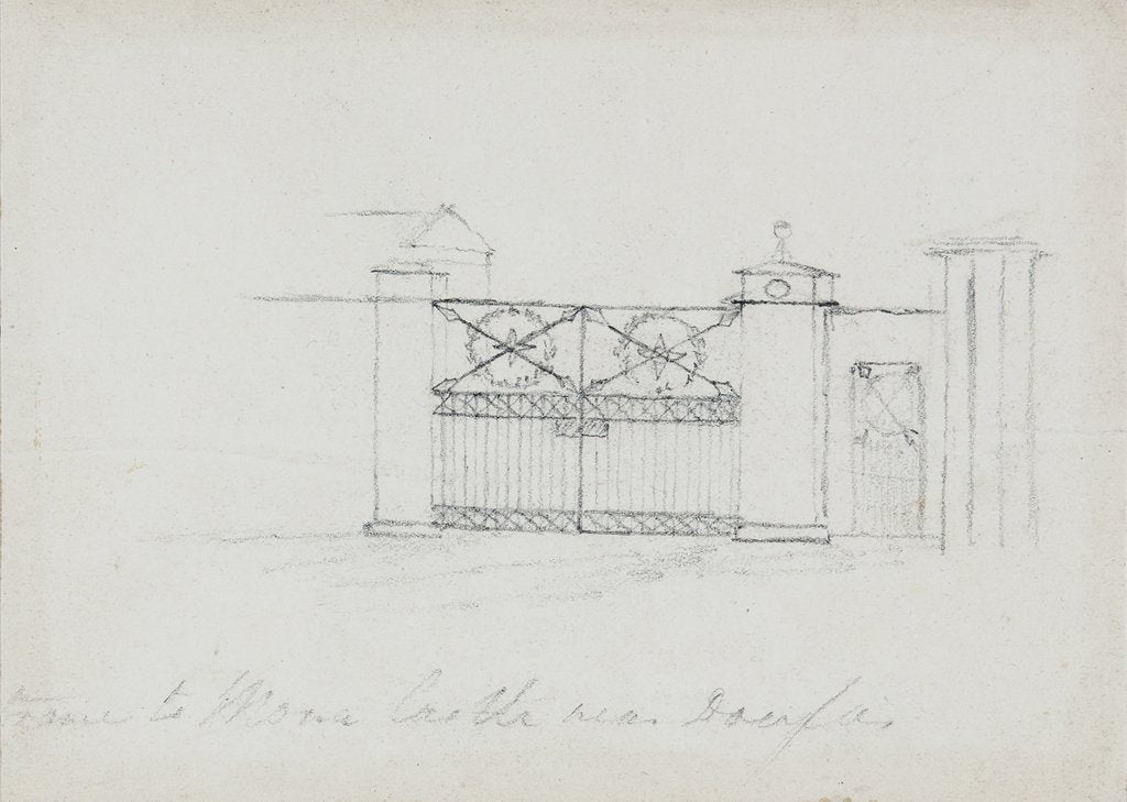 Detail of Gates of the Castle Mona by Will Latham