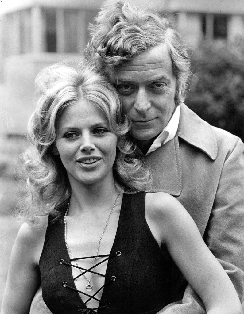 Detail of Michael Caine with Britt Ekland by Associated Newspapers