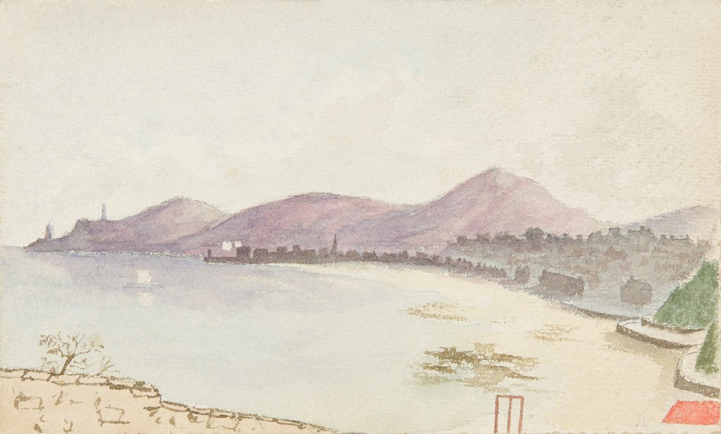 Detail of Douglas town and bay from the Ramsey Road by Henry Read Wellbye