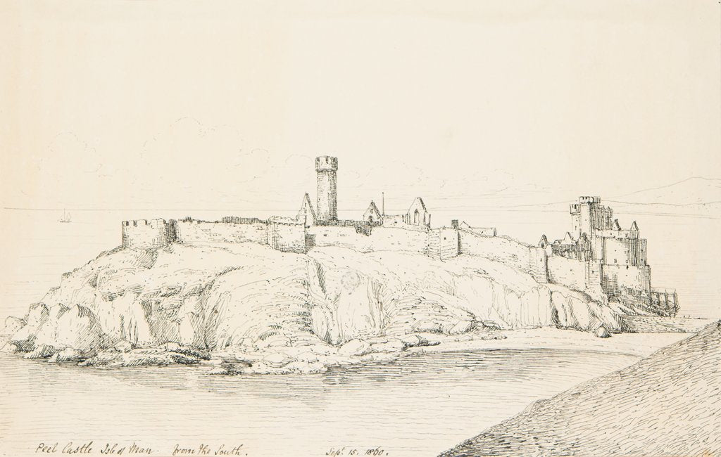 Detail of Peel Castle Looking from the South by J. W.