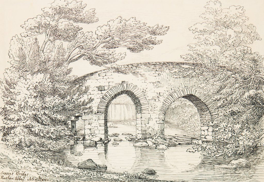Detail of Crossag Bridge, Rushen Abbey, Isle of Man by J. W.