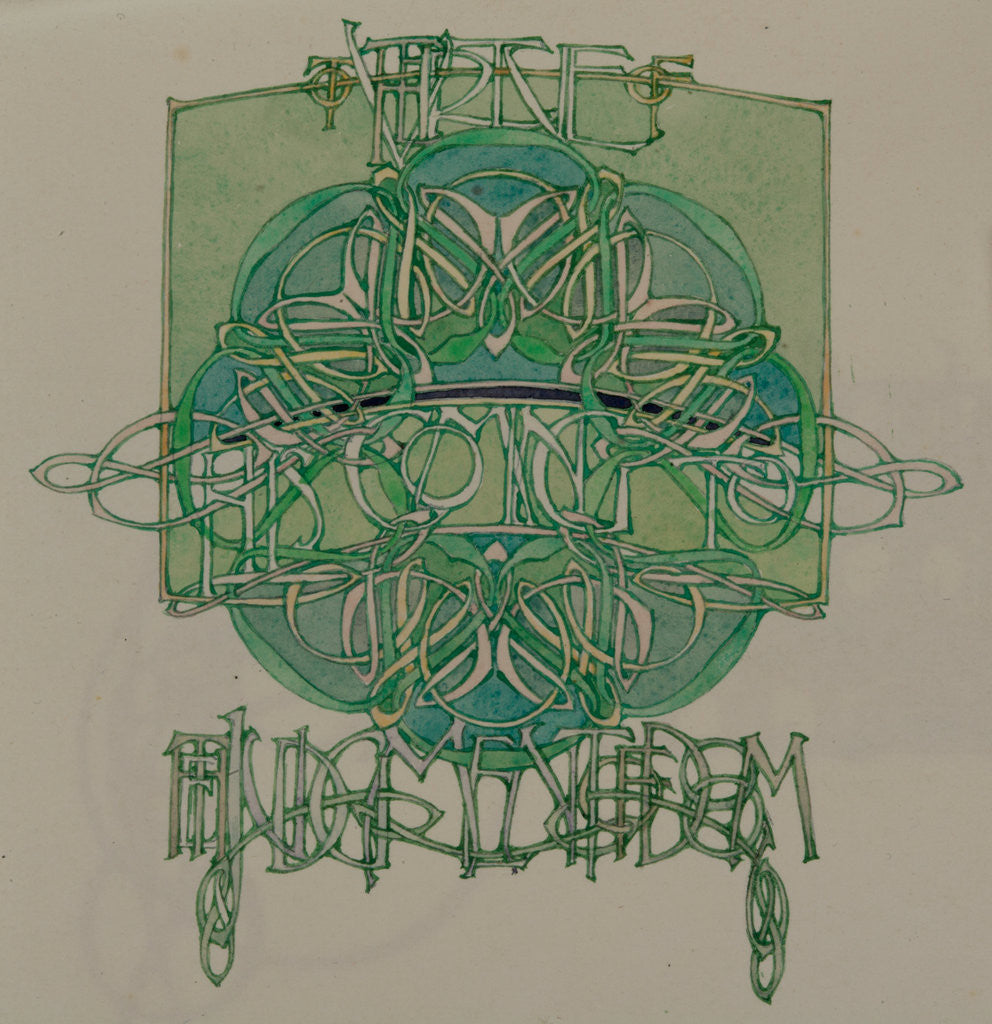 Detail of To the virtue of His coming to the judgement of Doom, The Deer's Cry (St Patrick's Hymn) by Archibald Knox