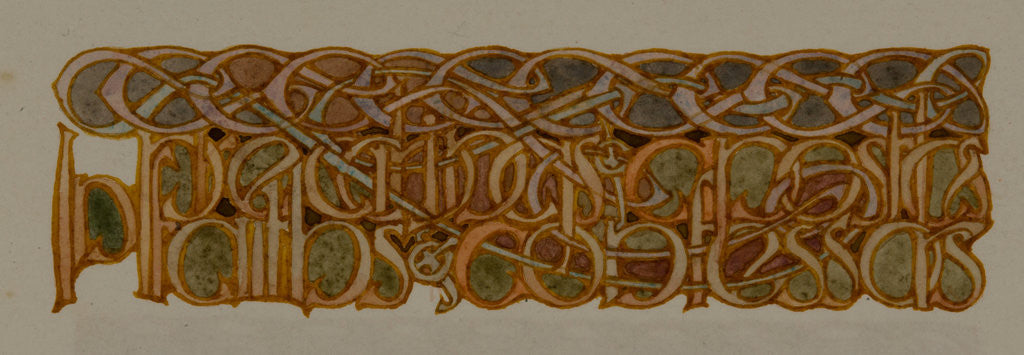 Detail of In preachings of apostles faiths of confessors, The Deer's Cry (St Patrick's Hymn) by Archibald Knox