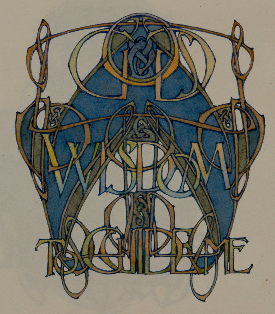 Detail of God's wisdom to guide me, The Deer's Cry (St Patrick's Hymn) by Archibald Knox