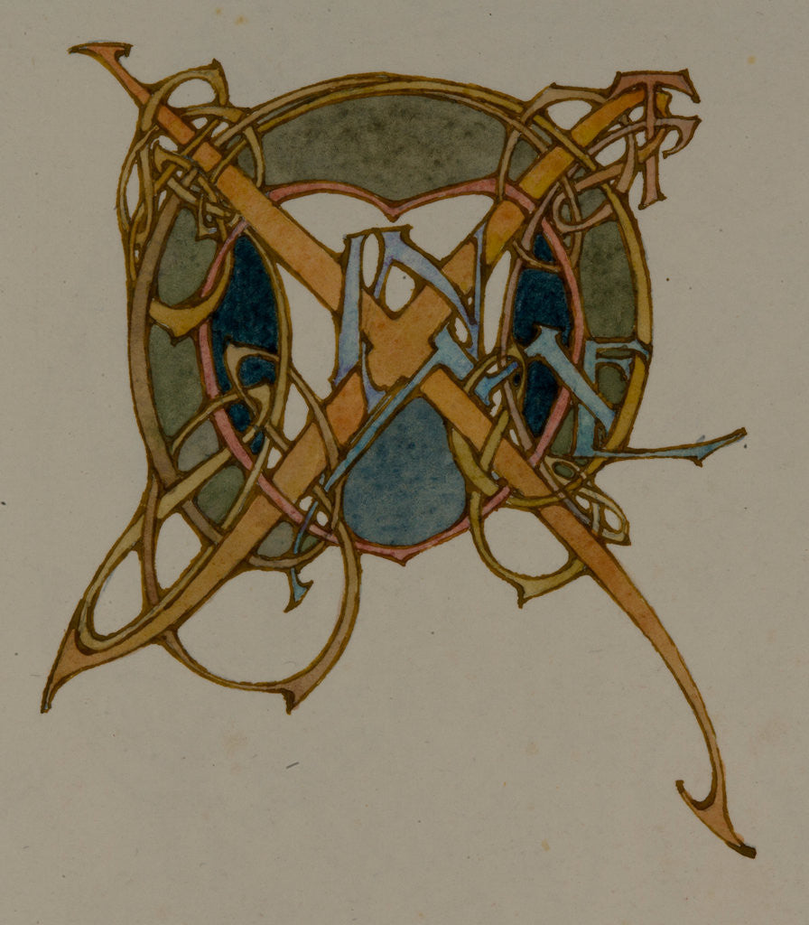 Detail of Christ in me, The Deer's Cry (St Patrick's Hymn) by Archibald Knox