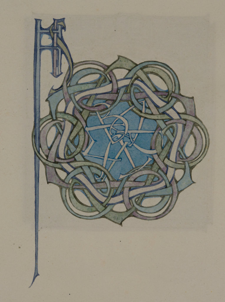 Detail of His Baptism, The Deer's Cry (St Patrick's Hymn) by Archibald Knox