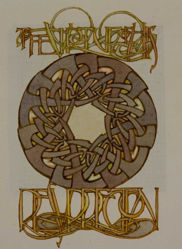 Detail of To the virtue of His Resurrection, The Deer's Cry (St Patrick's Hymn) by Archibald Knox