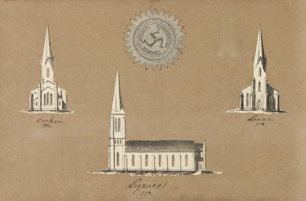 Detail of Small architectural lithographs by Unknown