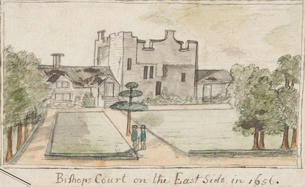Detail of Bishopscourt on the East side in 1656 by Unknown