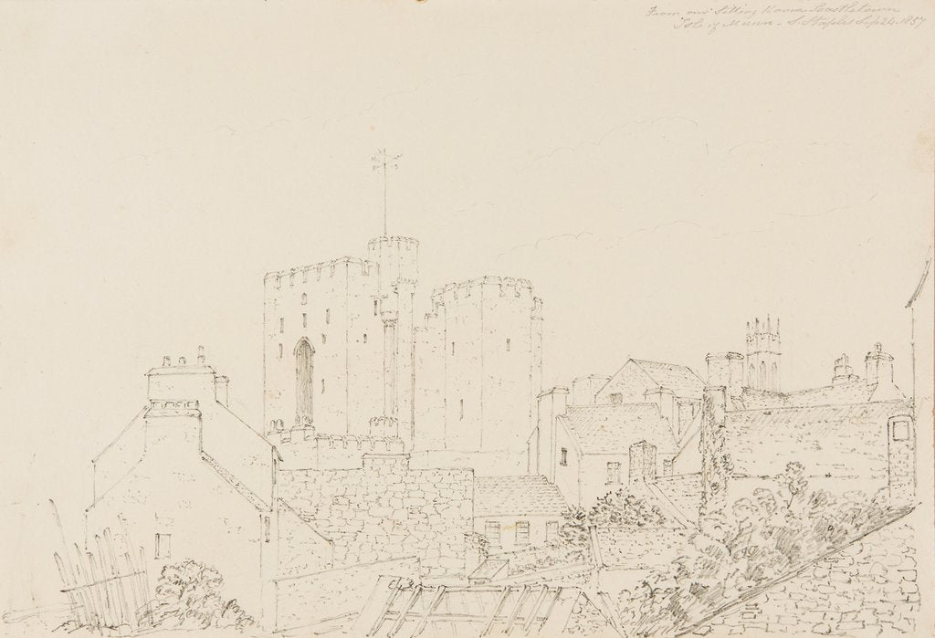 Detail of From Our Sitting Room - Castle Rushen Isle of Man by S. Staples