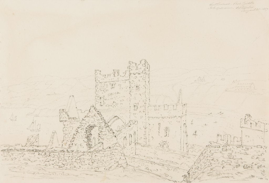 Detail of Cathedral, Peel Castle, Isle of Man by S. Staples