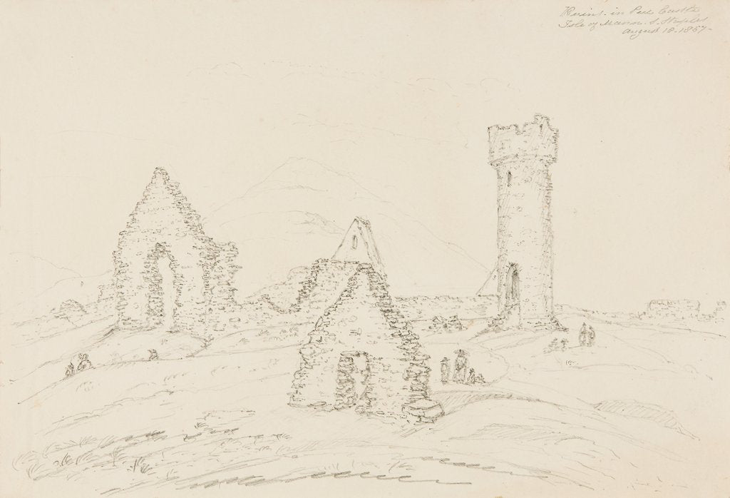 Detail of Ruins in Peel Castle, Isle of Man by S. Staples