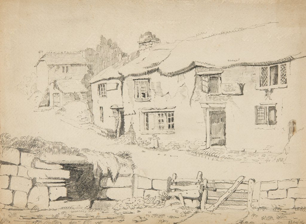 Detail of Thatched Cottages by S. Staples