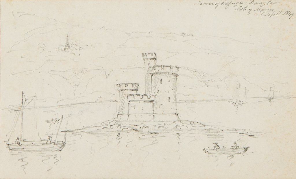 Detail of Tower of Refuge, Douglas, Isle of Man by S. Staples