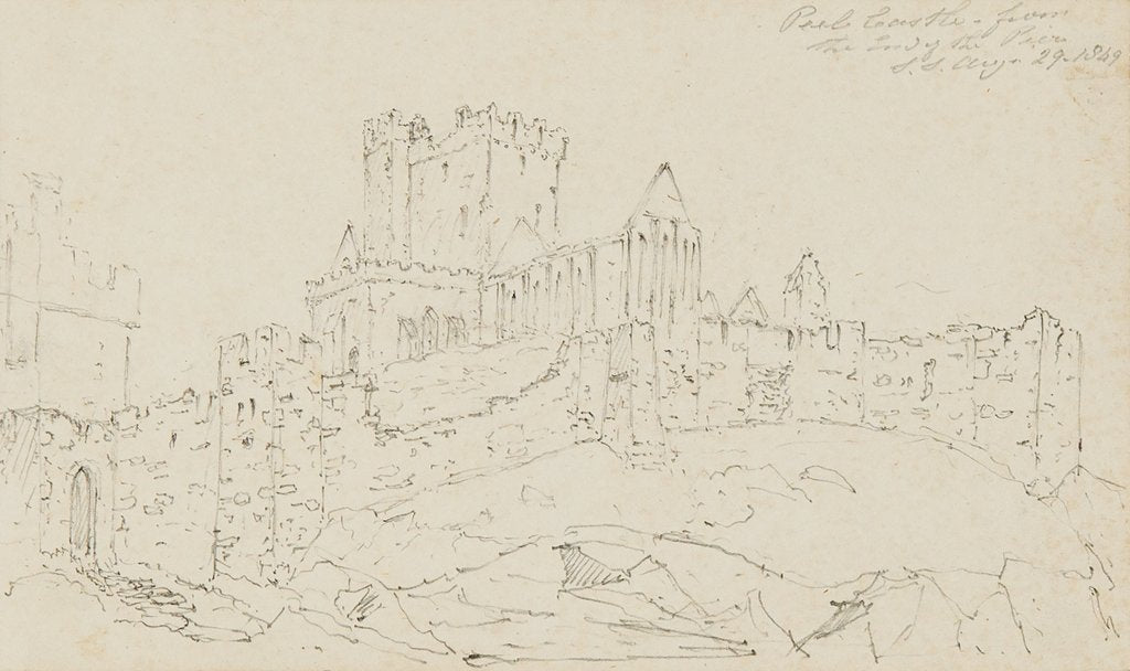 Detail of Peel Castle from the end of the Pier by S. Staples