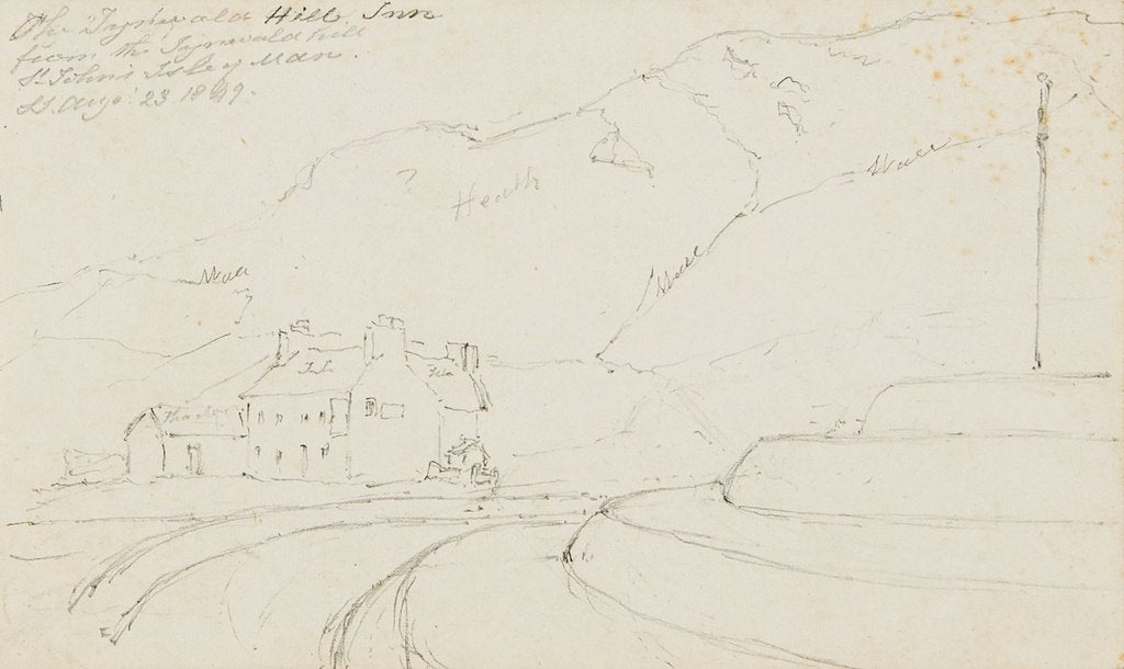 Detail of Old Tynwald Hill Inn from the Tynwald Hill, St John's Isle of Man by S. Staples