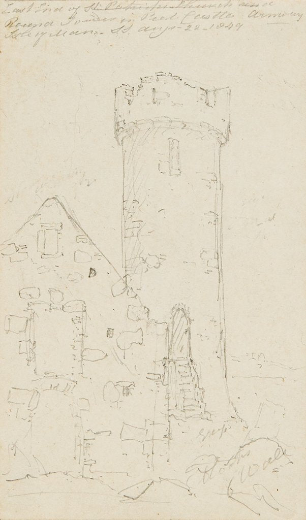 Detail of East End of the Round Tower, Peel Castle by S. Staples