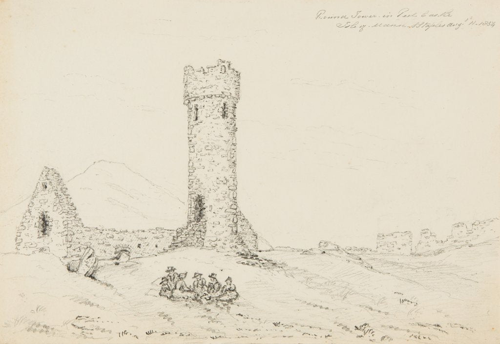 Detail of Round Tower in Peel Castle, Isle of Man by S. Staples