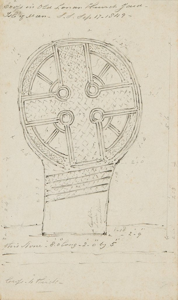 Detail of Cross in Old Lonan Churchyard, Isle of Man by S. Staples