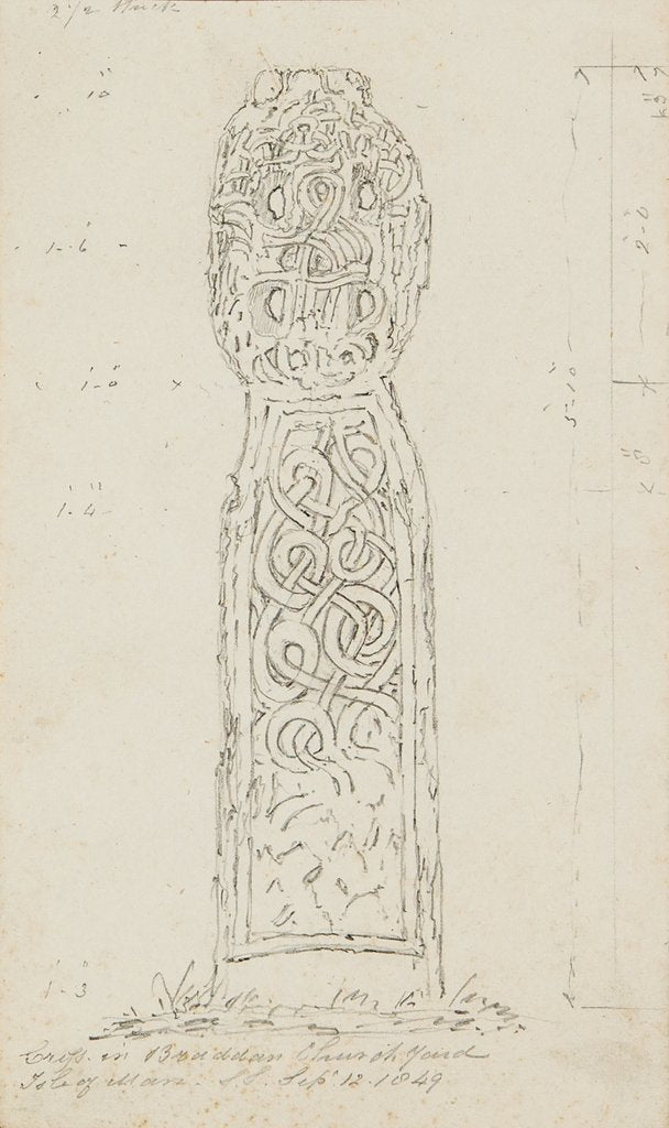 Detail of Cross in Braddan Churchyard, Isle of Man by S. Staples