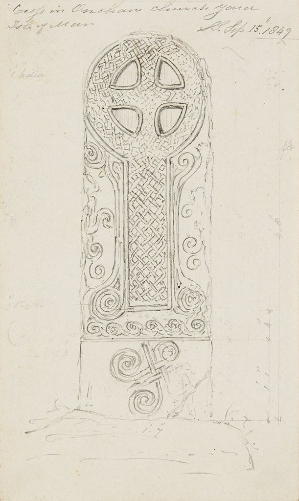 Detail of Cross in Onchan Churchyard, Isle of Man by S. Staples