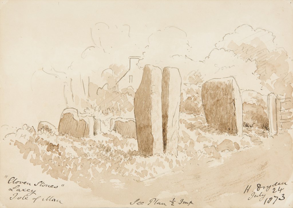 Detail of Cloven Stones Laxey by Henry Dryden